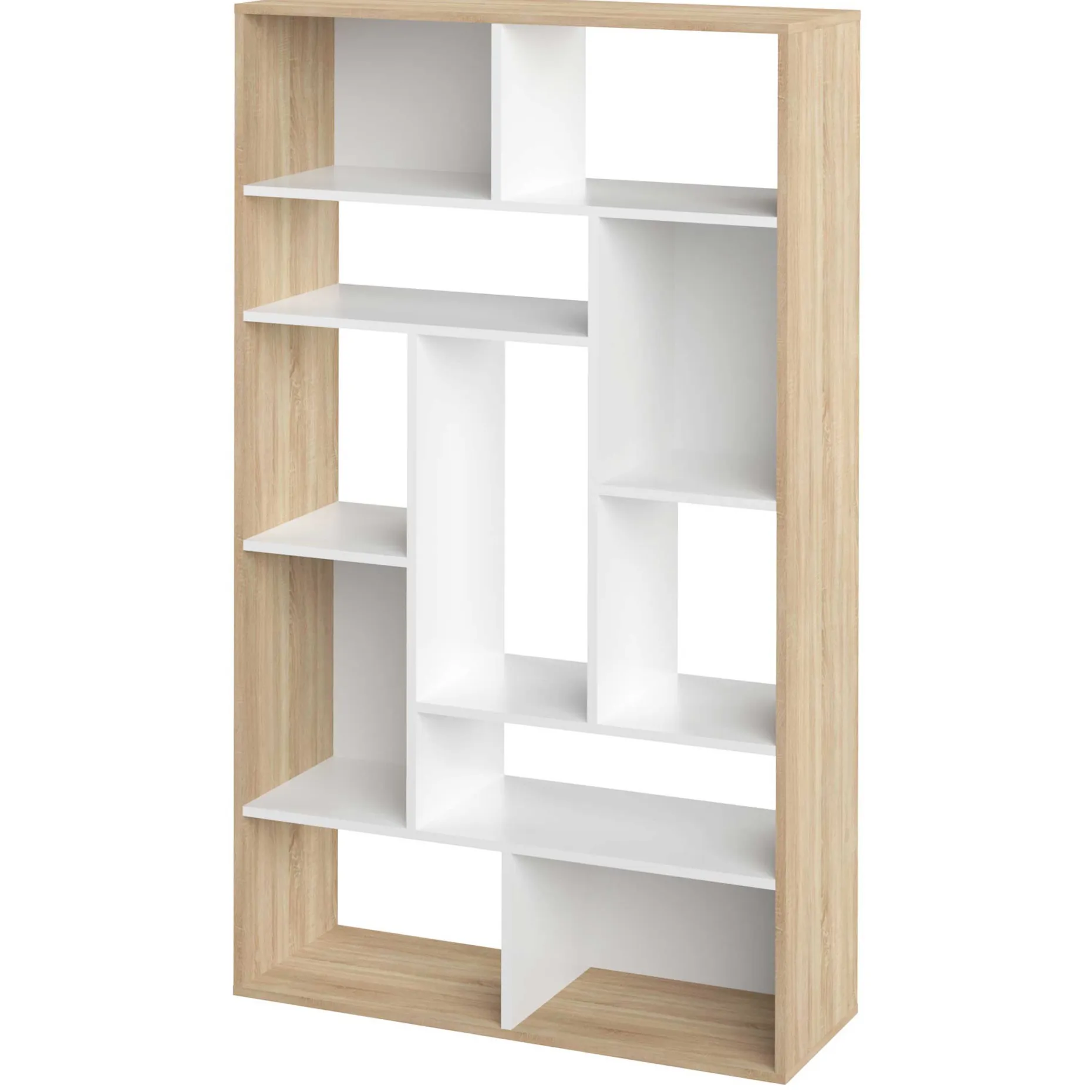 Bücherregal Bangkok - Eiche/Weiß
