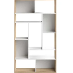 Bücherregal Bangkok - Eiche/Weiß