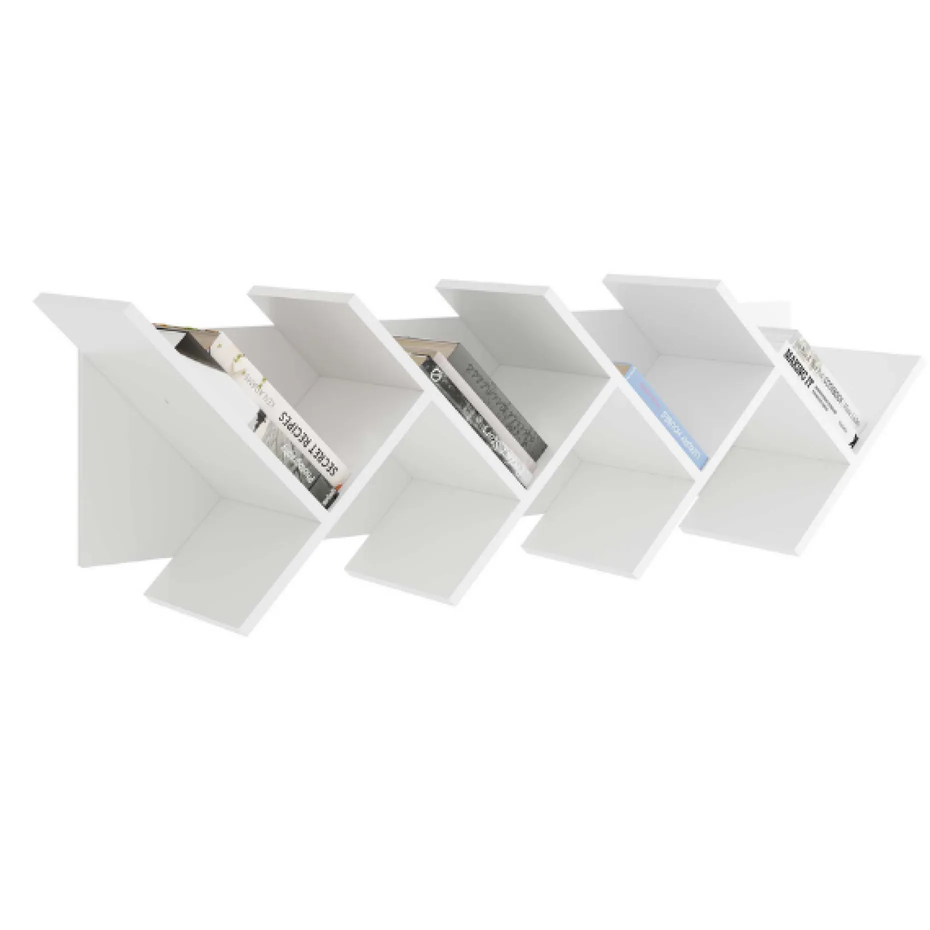 Bücherregal Basil horizontal - weiß