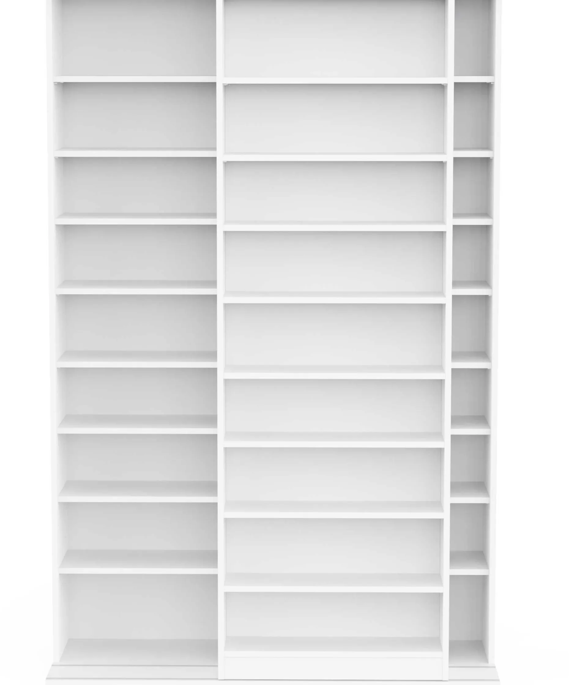 Bücherregal Bento - 117x44x179cm - mit Schiebeelement - weiß