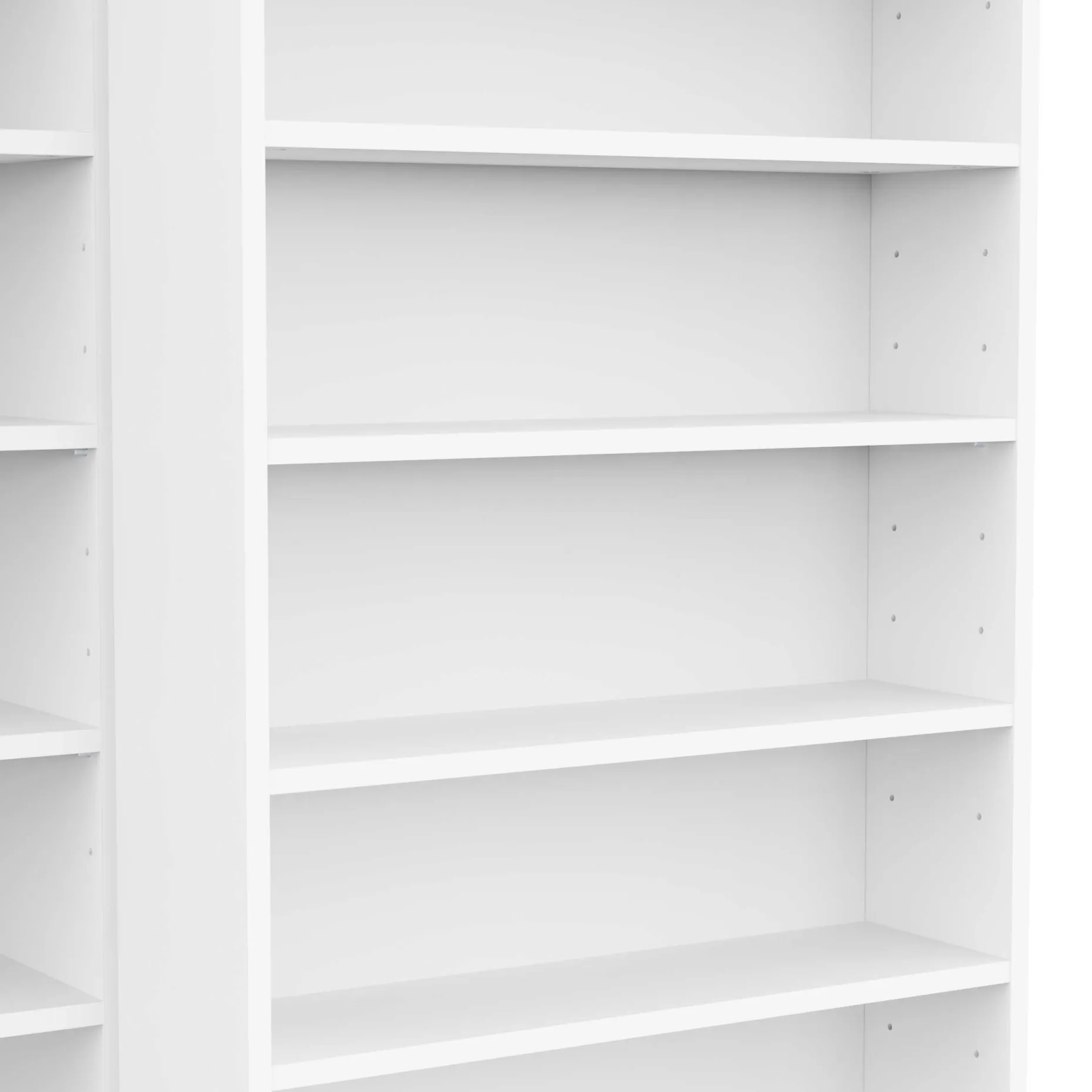 Bücherregal Bento - 117x44x179cm - mit Schiebeelement - weiß