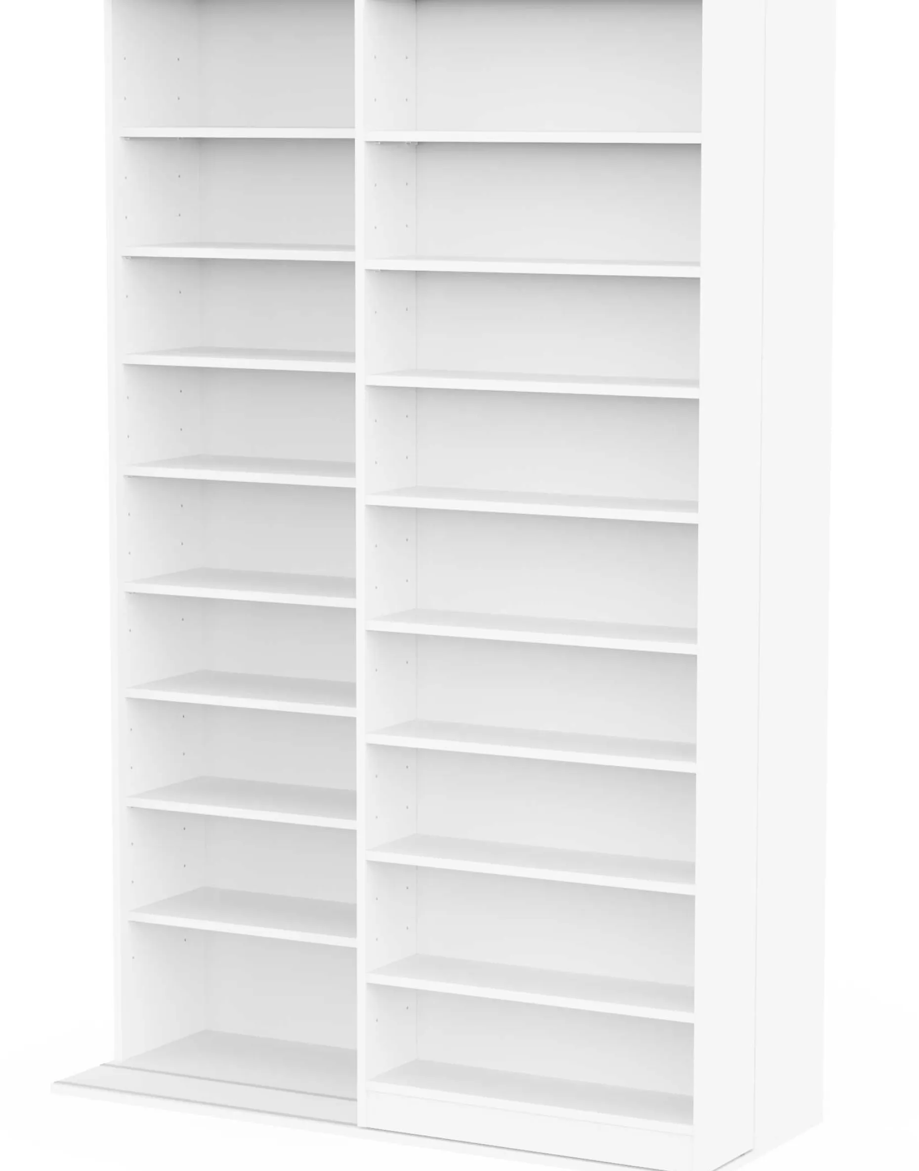 Bücherregal Bento - 117x44x179cm - mit Schiebeelement - weiß