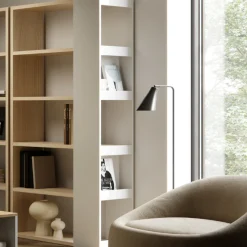 Bücherregal Ellana 7 offene Fächer - Eiche hell/weiß