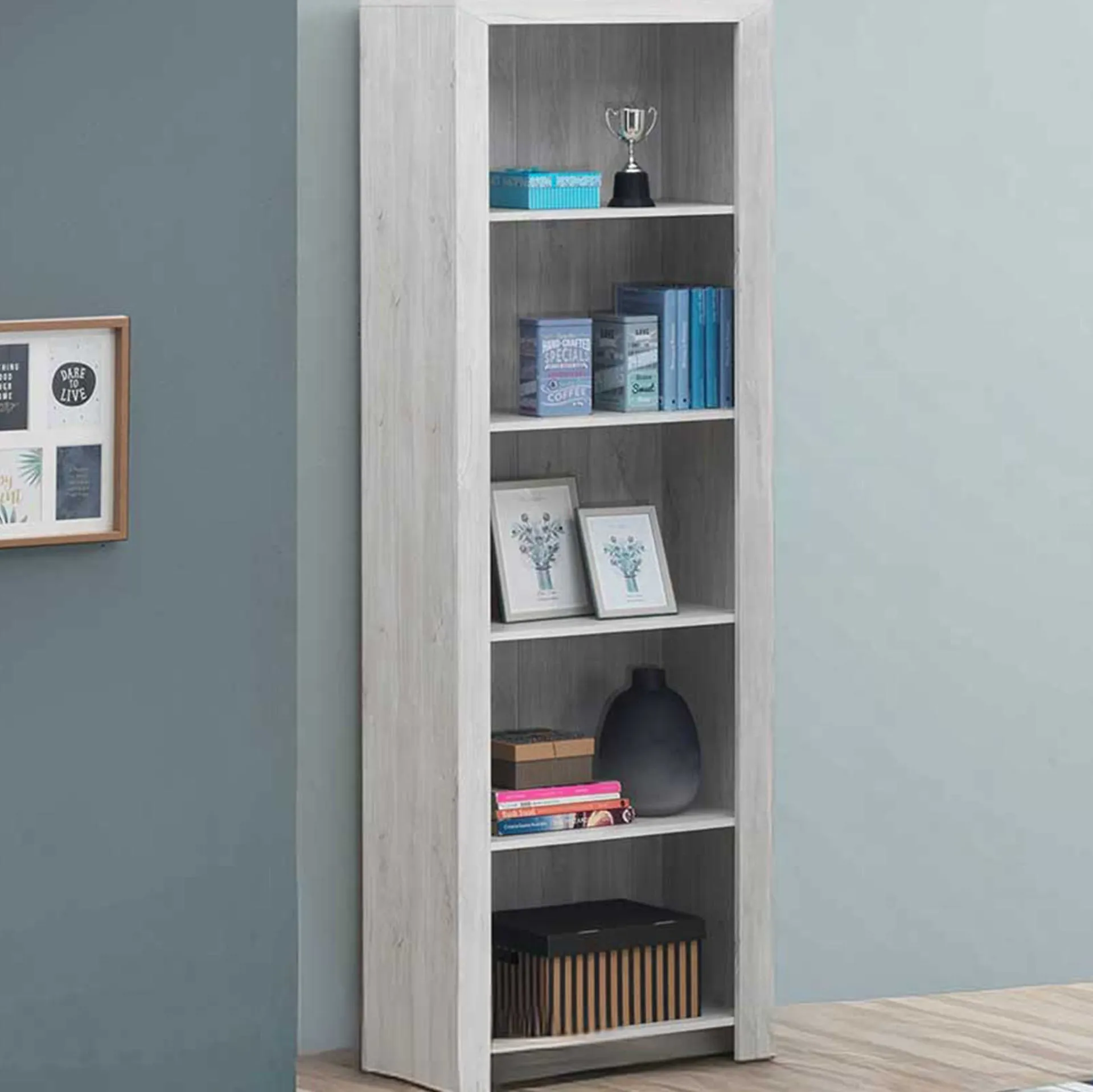 Kinder Emob Bücherregal Elvira 70cm - Eiche weiß