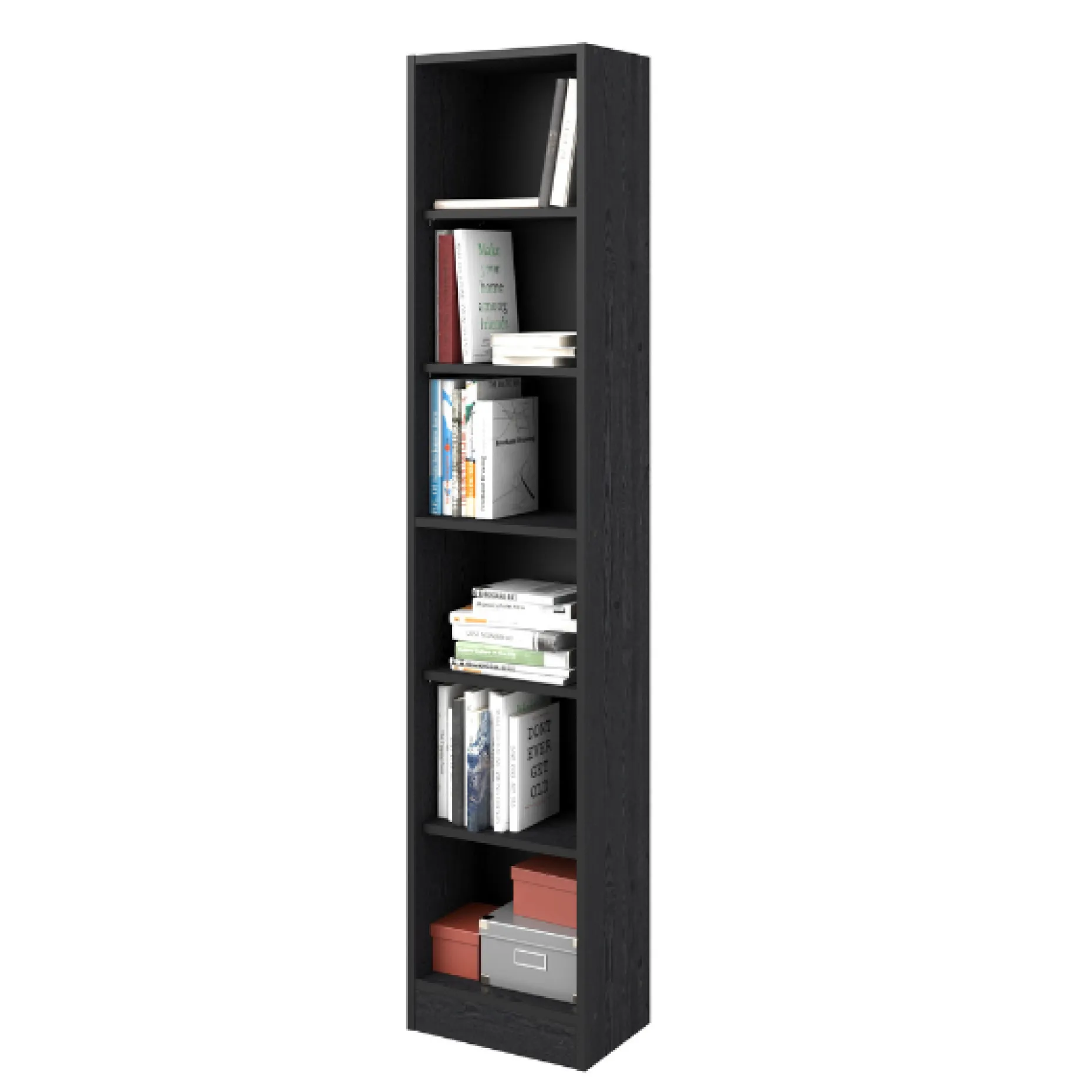 Bücherregal Hobby Länge 41 cm-5 Fachböden-schwarz