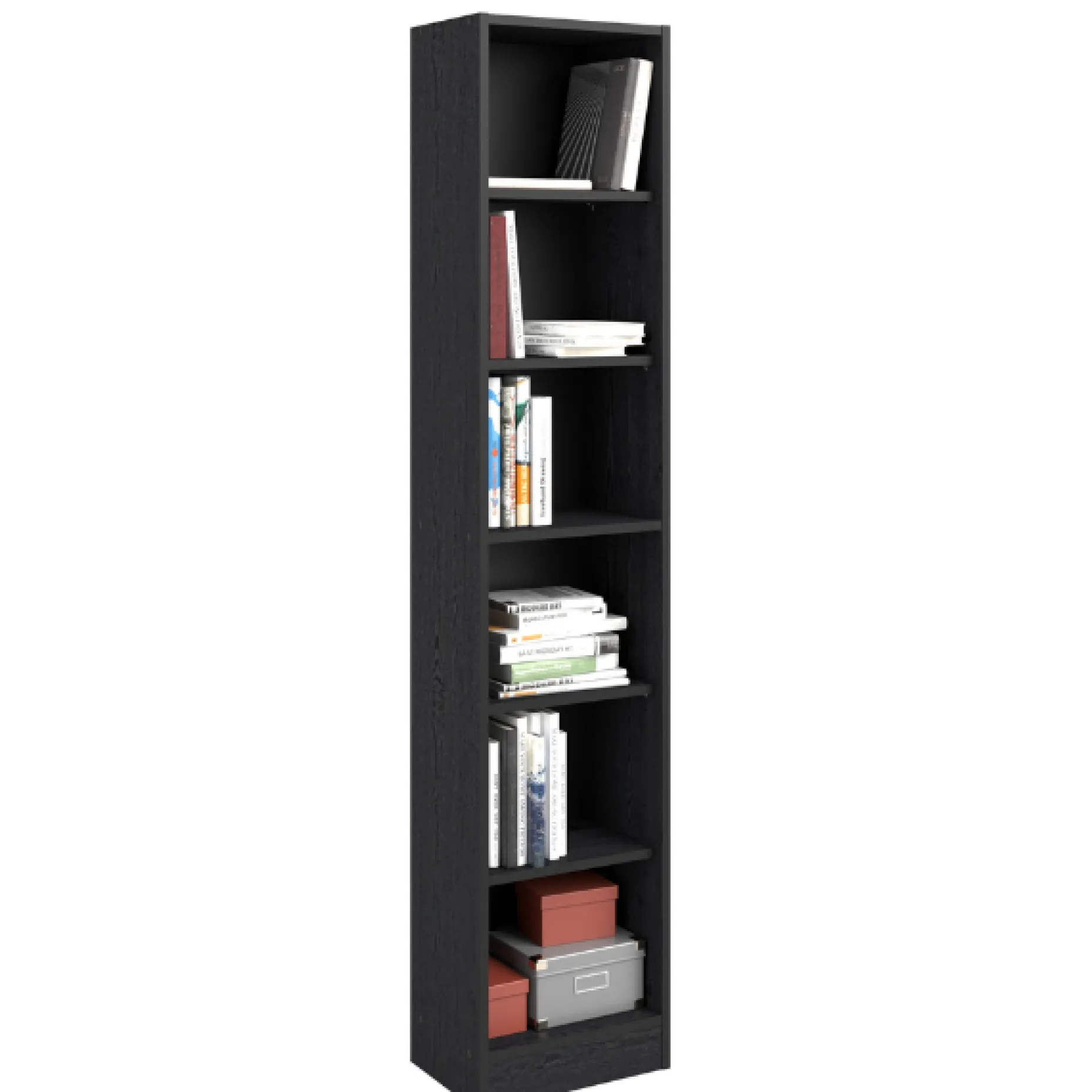 Bücherregal Hobby Länge 41 cm-5 Fachböden-schwarz