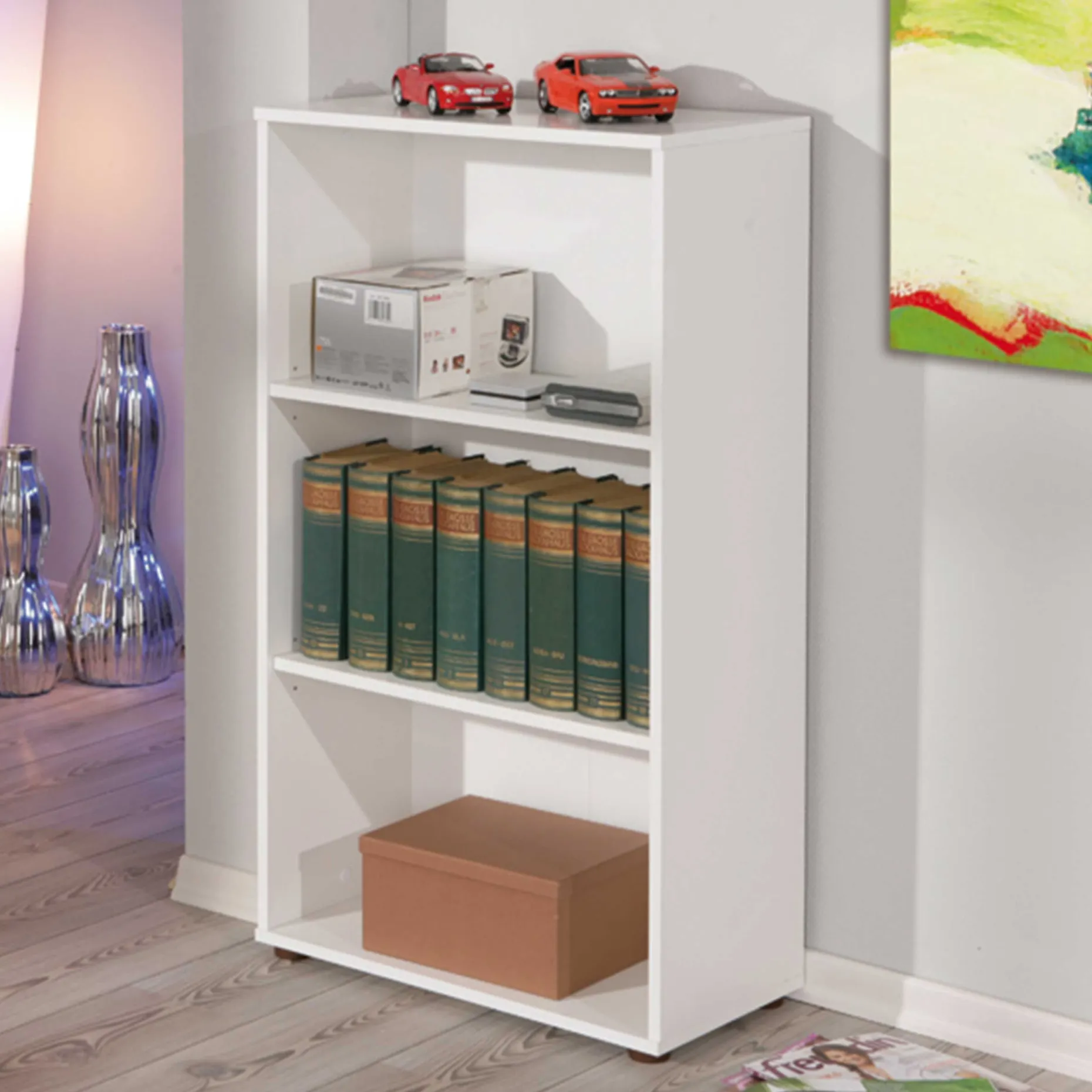 Bücherregal Parini 3 Fächer - weiß