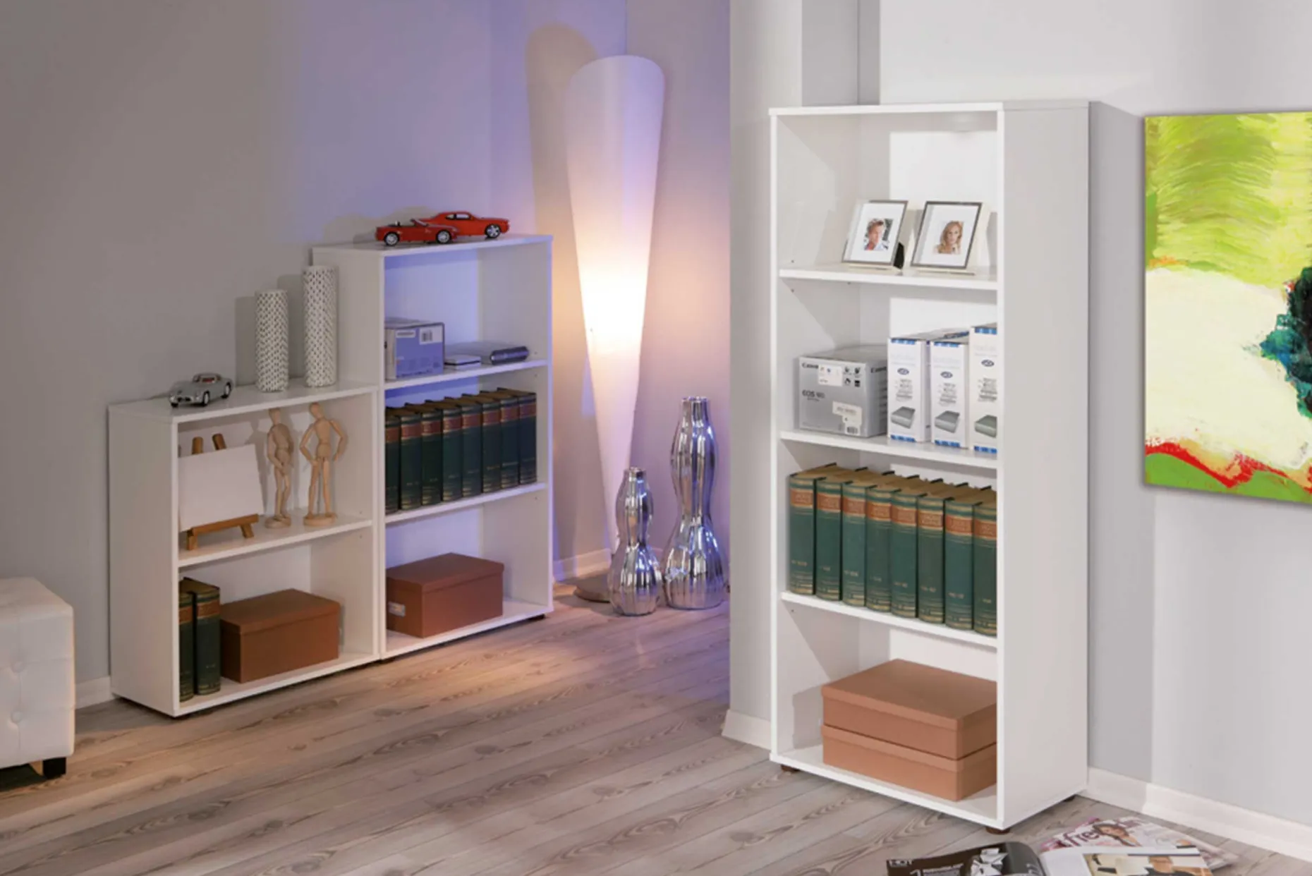 Bücherregal Parini 4 Fächer - weiß