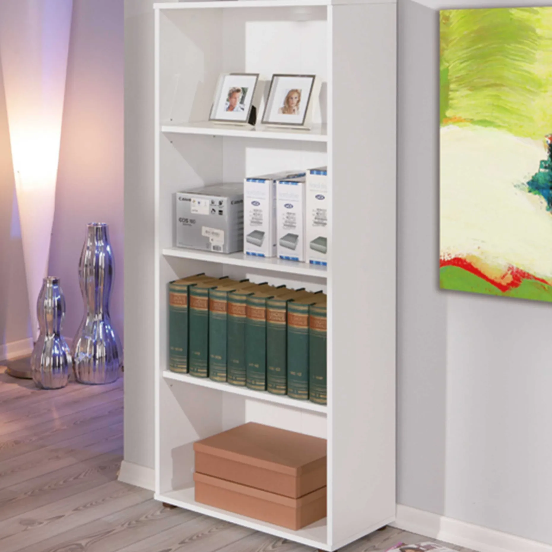Bücherregal Parini 4 Fächer - weiß