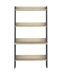 Trasman Bücherregal Quinty mit Laptoptisch 95cm 3 Fachböden - Eiche Dekor/grau