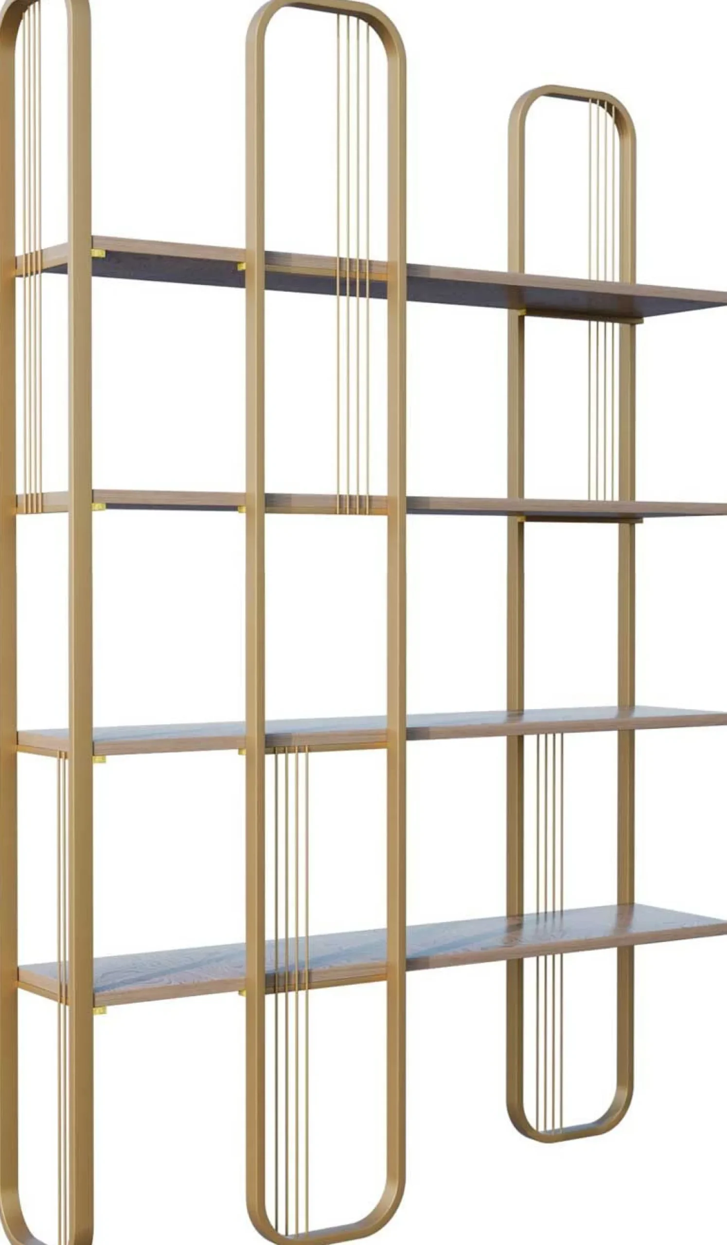Bücherregal Sierra - 100% MELAMINE - Gelb - 124 x 182 x 26 cm