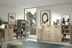 Bücherregal Stacy 72 cm 2 Fachböden-sonoma Eiche