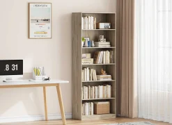 Bücherregal Stacy 72 cm 5 Fachböden-sonoma Eiche