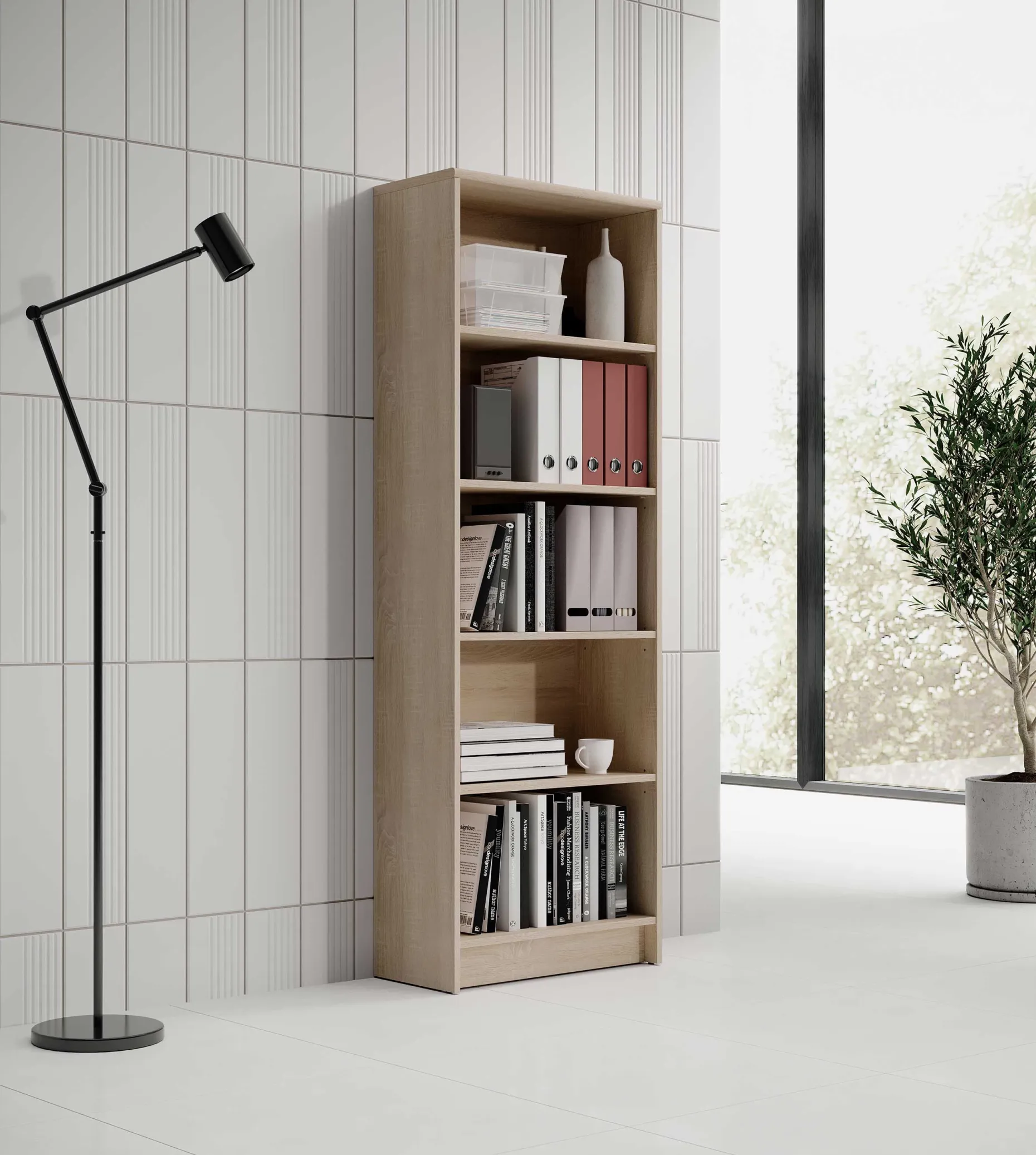 Bücherregal Viviane 60x172cm - Eiche