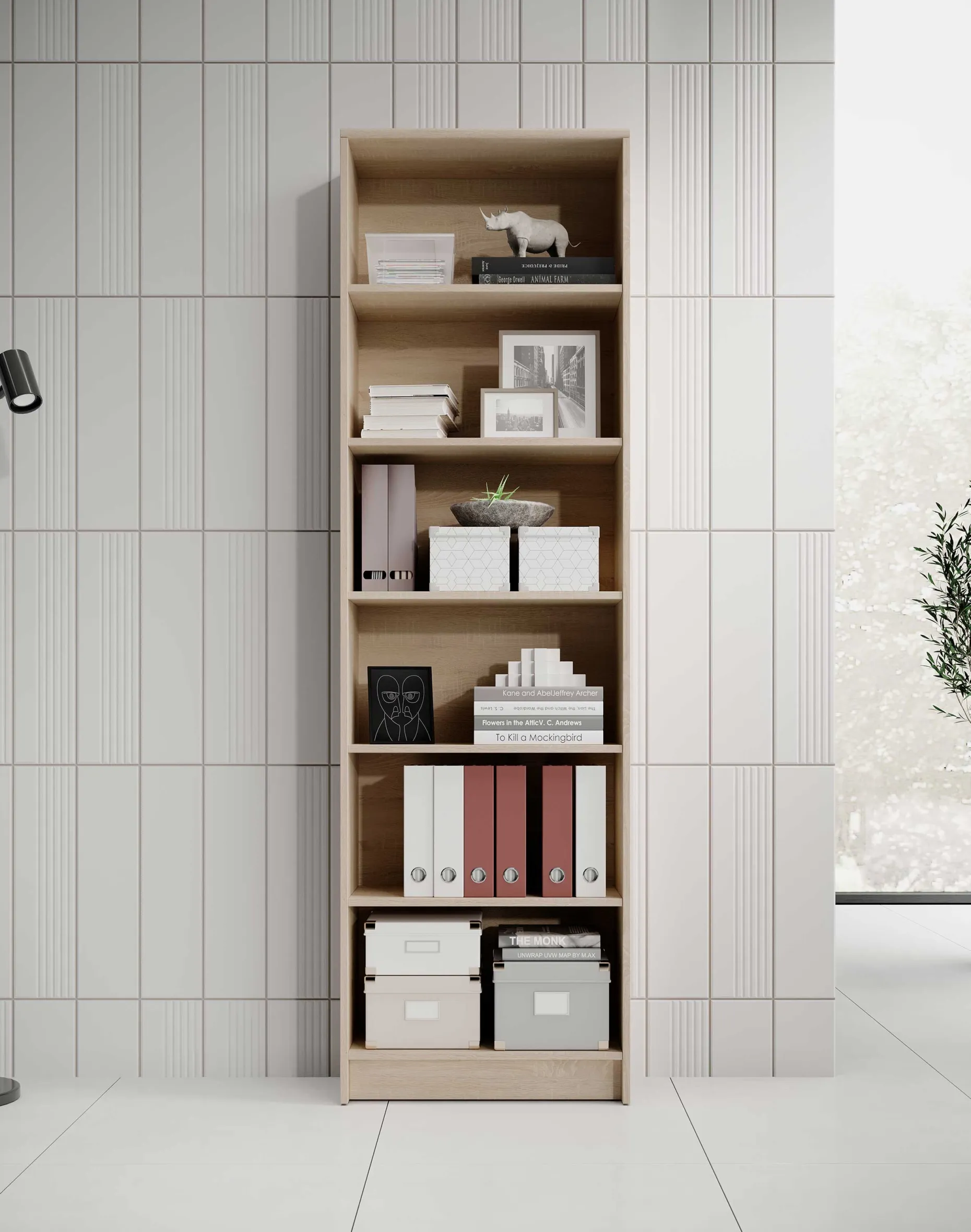 Bücherregal Viviane 60x202cm - Eiche