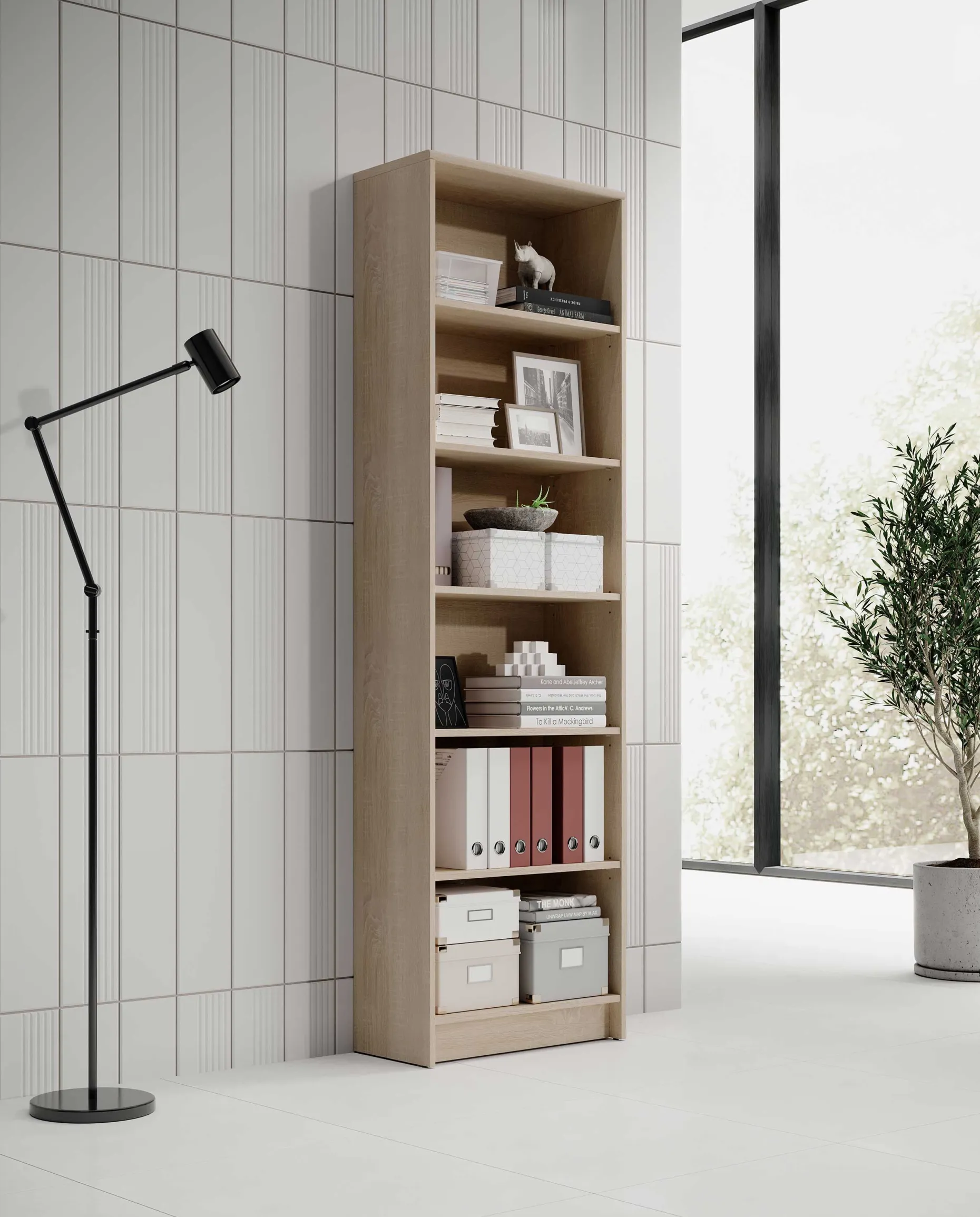 Bücherregal Viviane 60x202cm - Eiche