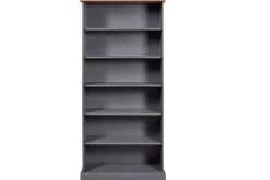Bücherregal Westerland | 90 x 38,1 x 190 cm | Farbe: Dunkelgrau