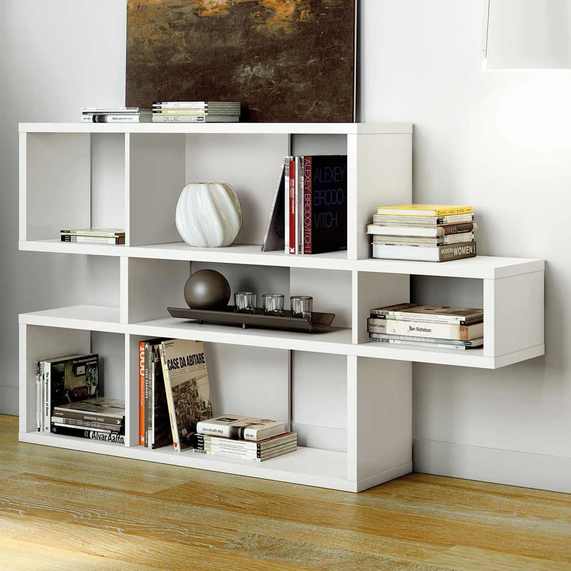 Bücherschrank Lisbon 1 - weiß