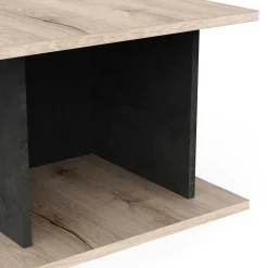 CBA Beatrice Couchtisch - 91x50x36cm - Eiche Dekor/Betonoptik