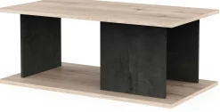 CBA Beatrice Couchtisch - 91x50x36cm - Eiche Dekor/Betonoptik