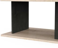 CBA Beatrice Couchtisch - 91x50x36cm - Eiche Dekor/Betonoptik