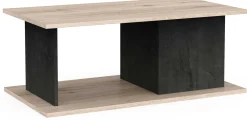 CBA Beatrice Couchtisch - 91x50x36cm - Eiche Dekor/Betonoptik