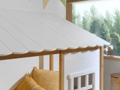 Bedhouse Odense mit Bettkasten 90x200 MDF - weiß/Kiefernholz
