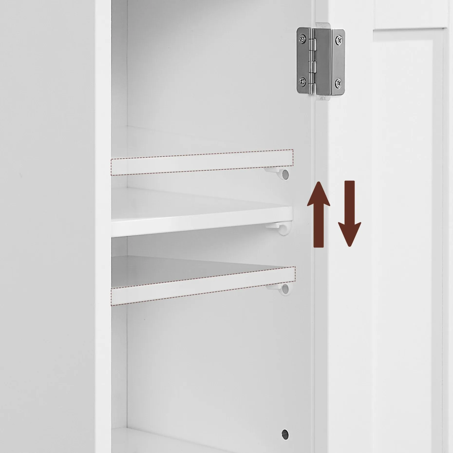 Beistellschrank Maddy | 18 x 20 x 80 cm | Weiß
