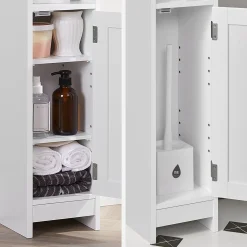 Beistellschrank Maddy | 18 x 20 x 80 cm | Weiß