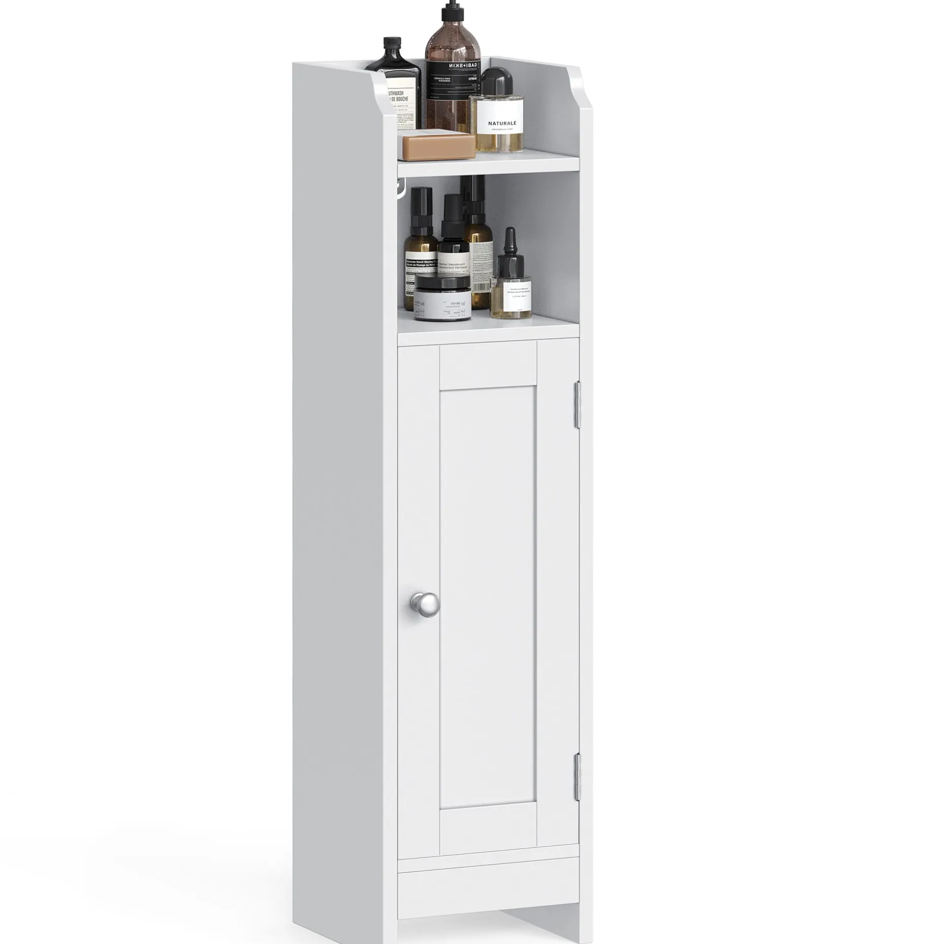 Beistellschrank Maddy | 18 x 20 x 80 cm | Weiß