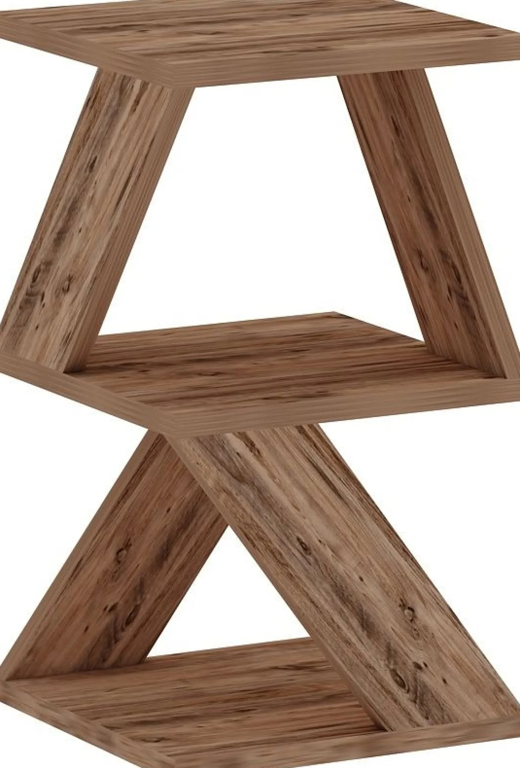 Emob Beistelltisch Albeni - 100% MELAMINE - Atlantische Kiefer - 29,6 x 54,2 x 29,6 cm