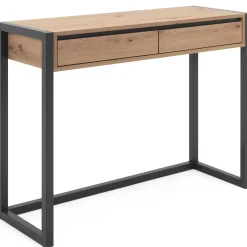 Finori Beistelltisch Damon 100cm 2 Schubladen - Eiche/anthrazit