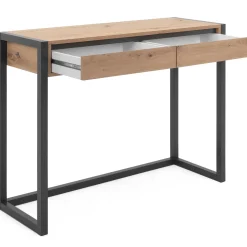 Finori Beistelltisch Damon 100cm 2 Schubladen - Eiche/anthrazit