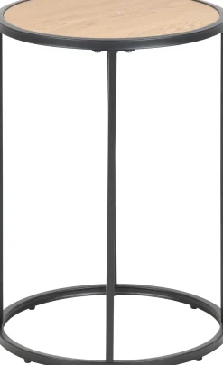 Emob Beistelltisch Dover ø40cm - schwarz/Wildeiche