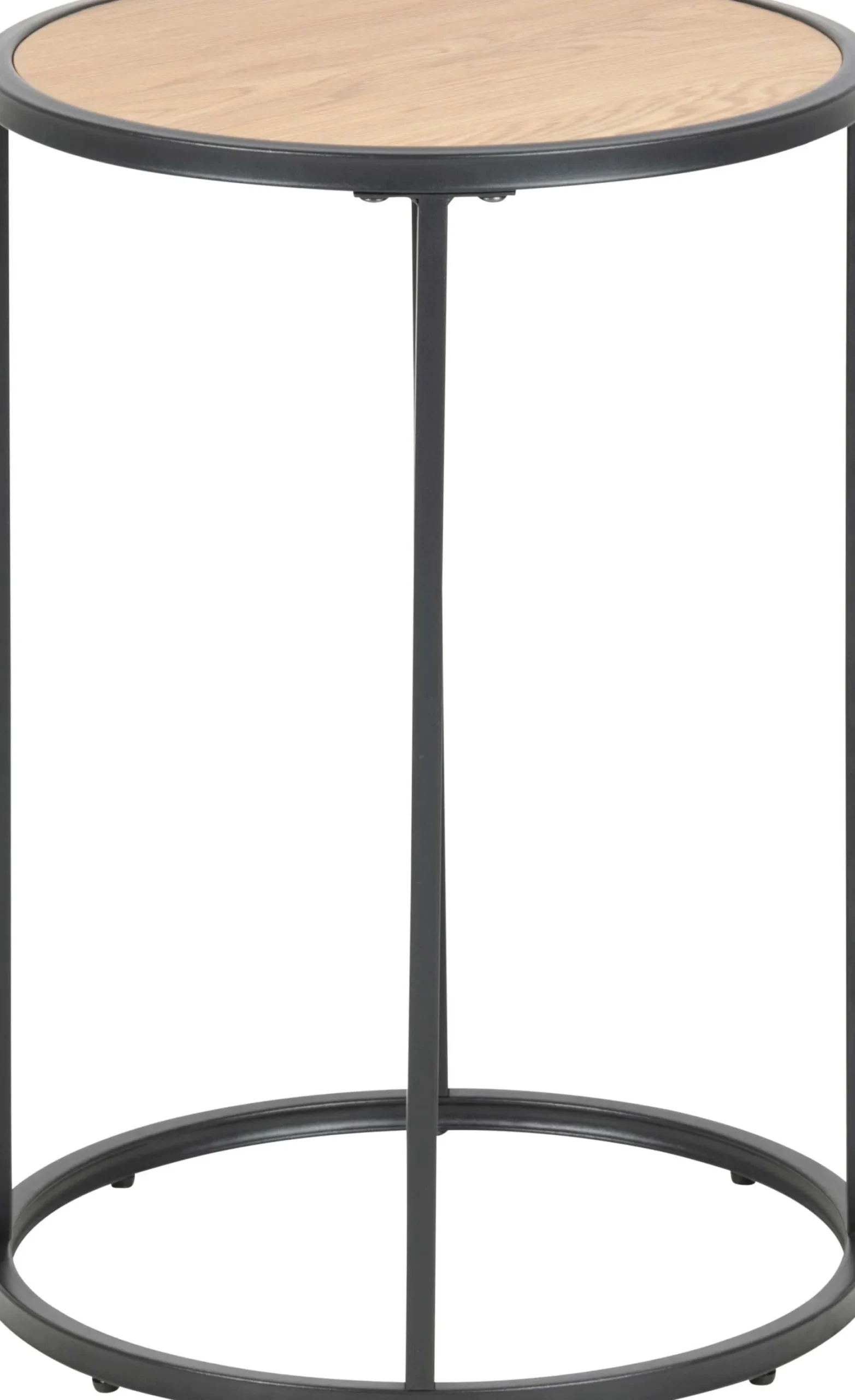 Emob Beistelltisch Dover ø40cm - schwarz/Wildeiche