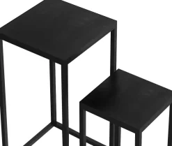 Rousseau Beistelltische Madeira 2er-Set - Metall und es Mangoholz