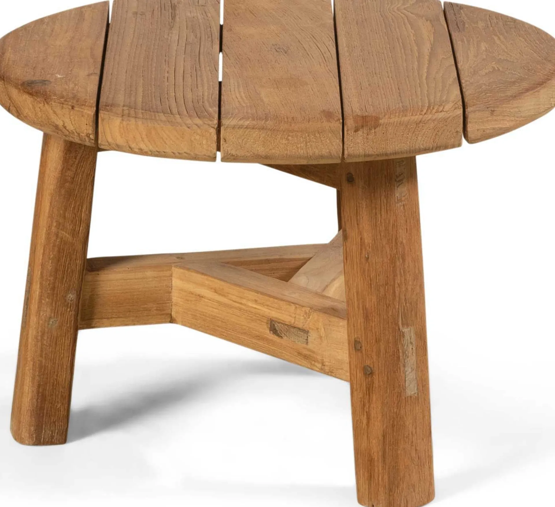Gescova Beistelltisch Ferdau - Recyceltes Teakholz - Ø50 cm -