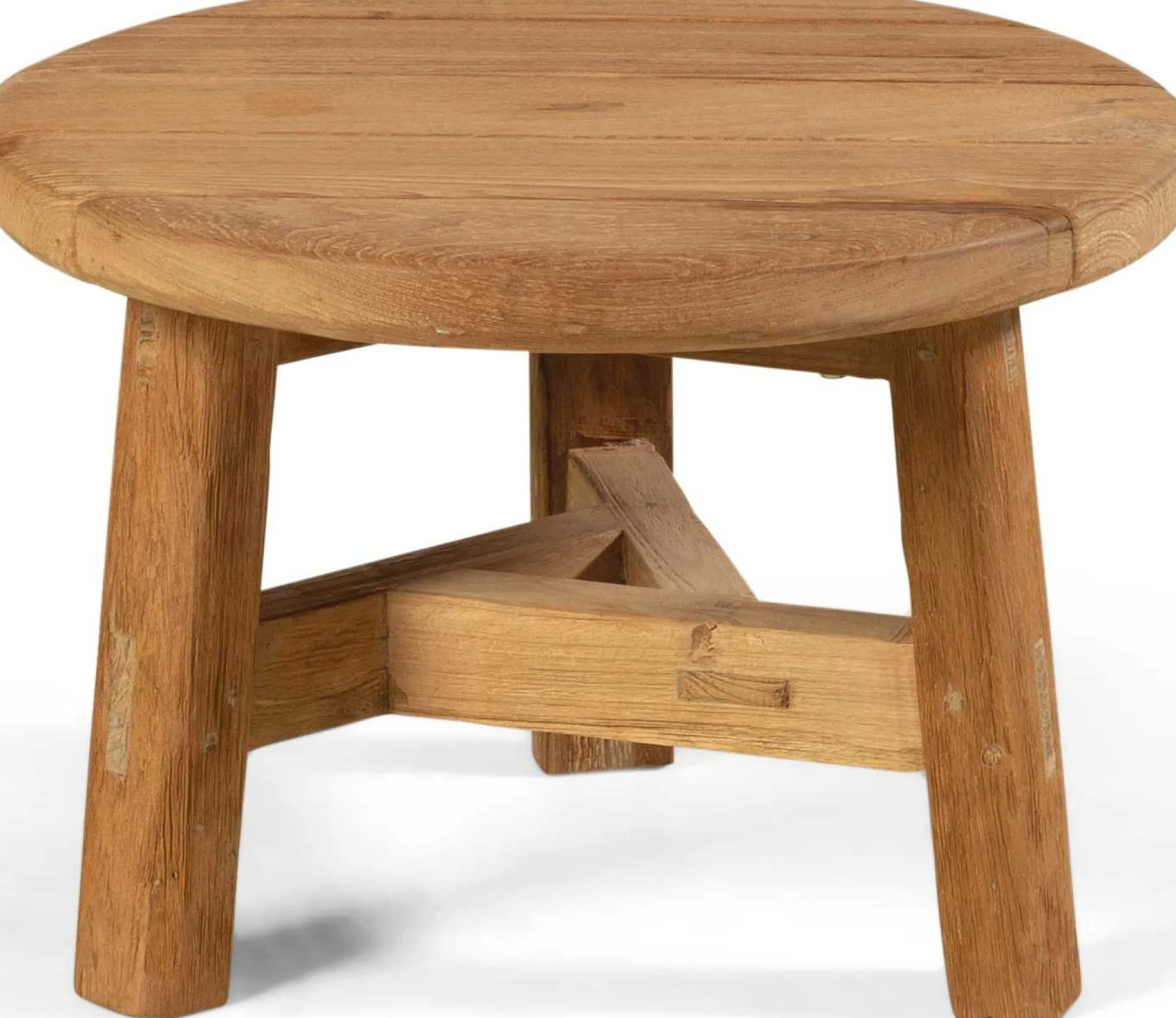 Gescova Beistelltisch Ferdau - Recyceltes Teakholz - Ø50 cm -