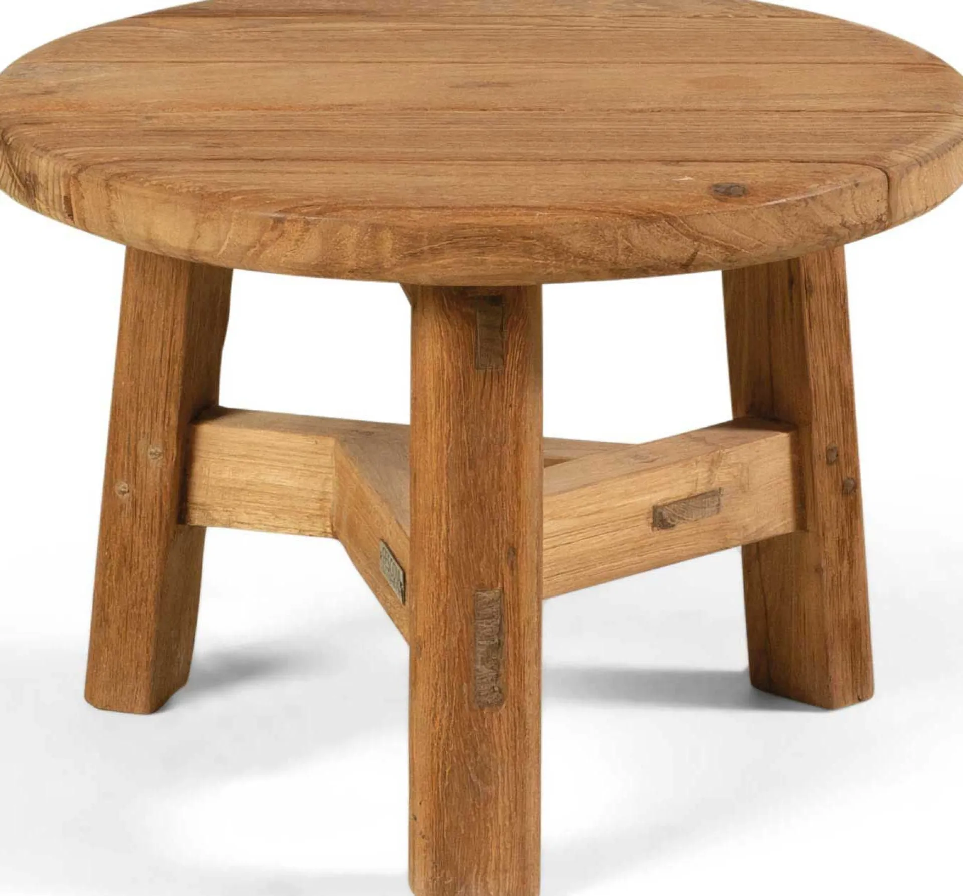 Gescova Beistelltisch Ferdau - Recyceltes Teakholz - Ø50 cm -