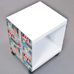 Interlink Beistelltisch Flagcube auf Rädern