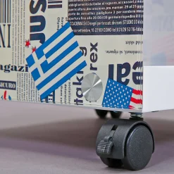 Interlink Beistelltisch Flagcube auf Rädern
