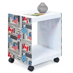 Interlink Beistelltisch Flagcube auf Rädern