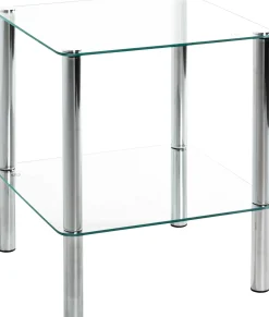 Haku Beistelltisch Heiko 39x39cm - Glas/Chrom