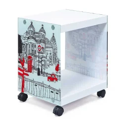Interlink Beistelltisch Londoncube auf Rädern