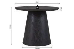 Rousseau Beistelltisch Miklos | Ø60 x 50 cm |