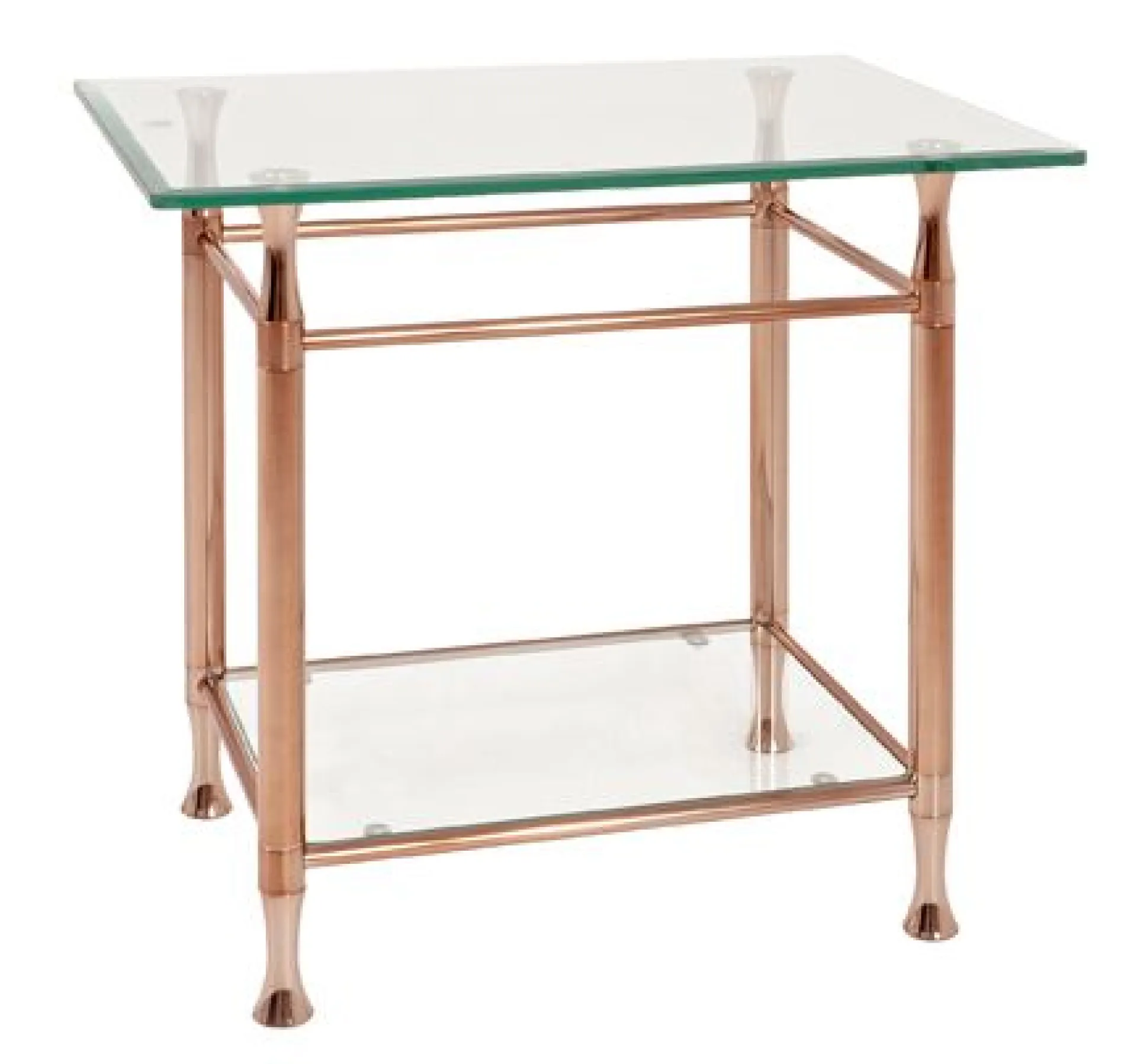 Haku Beistelltisch mit Glasablage | 58 x 43 x 52 cm | farbenes Design