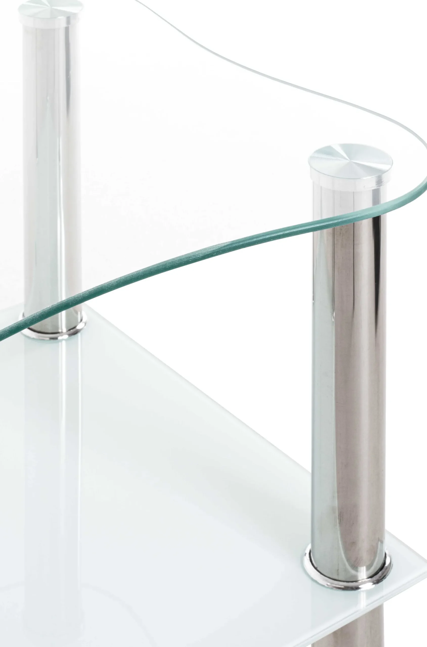 Haku Beistelltisch mit Metallgestell und Glasablagen | 10 kg Tragkraft