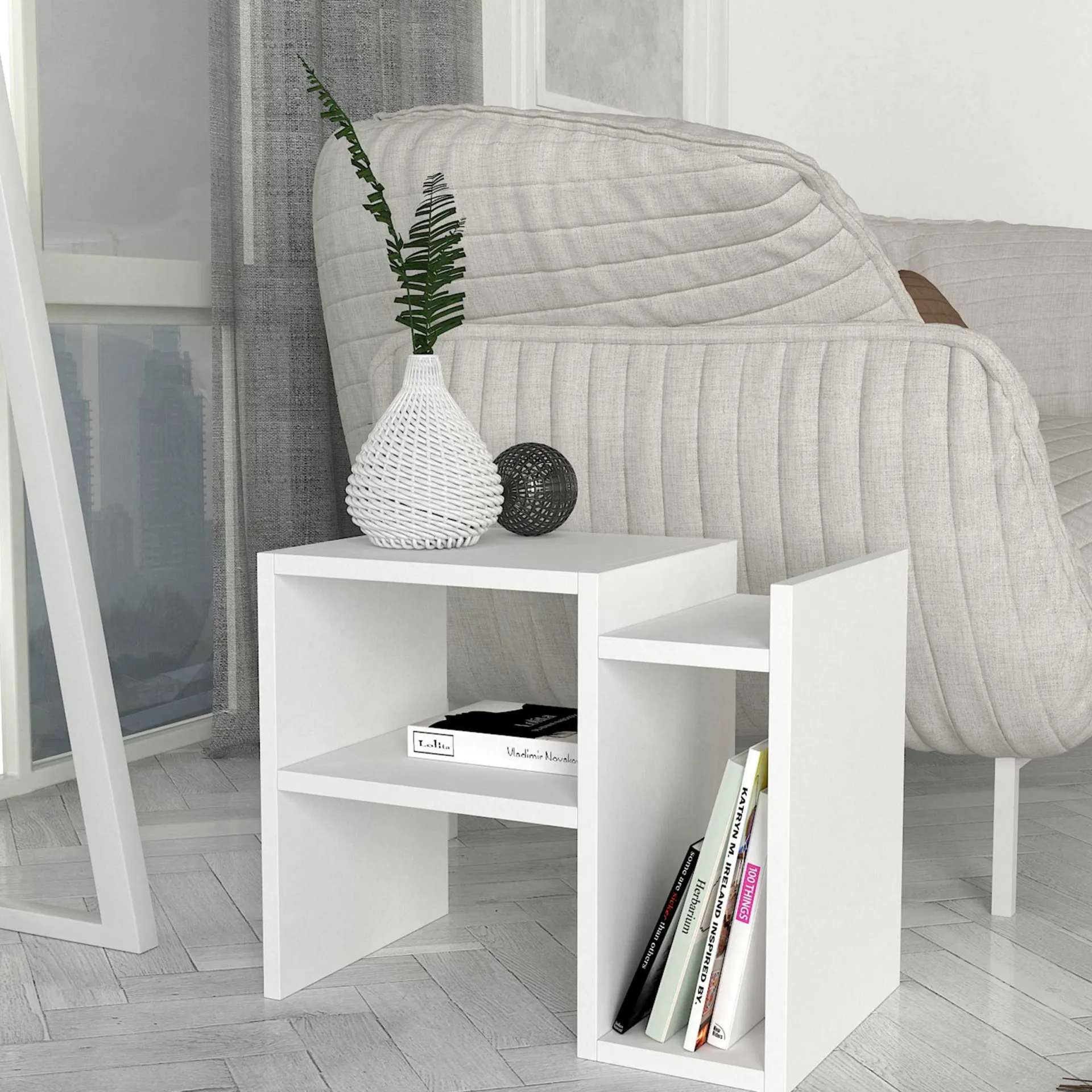 Emob Beistelltisch Piyon - 50x30x40cm - mit Ablage -