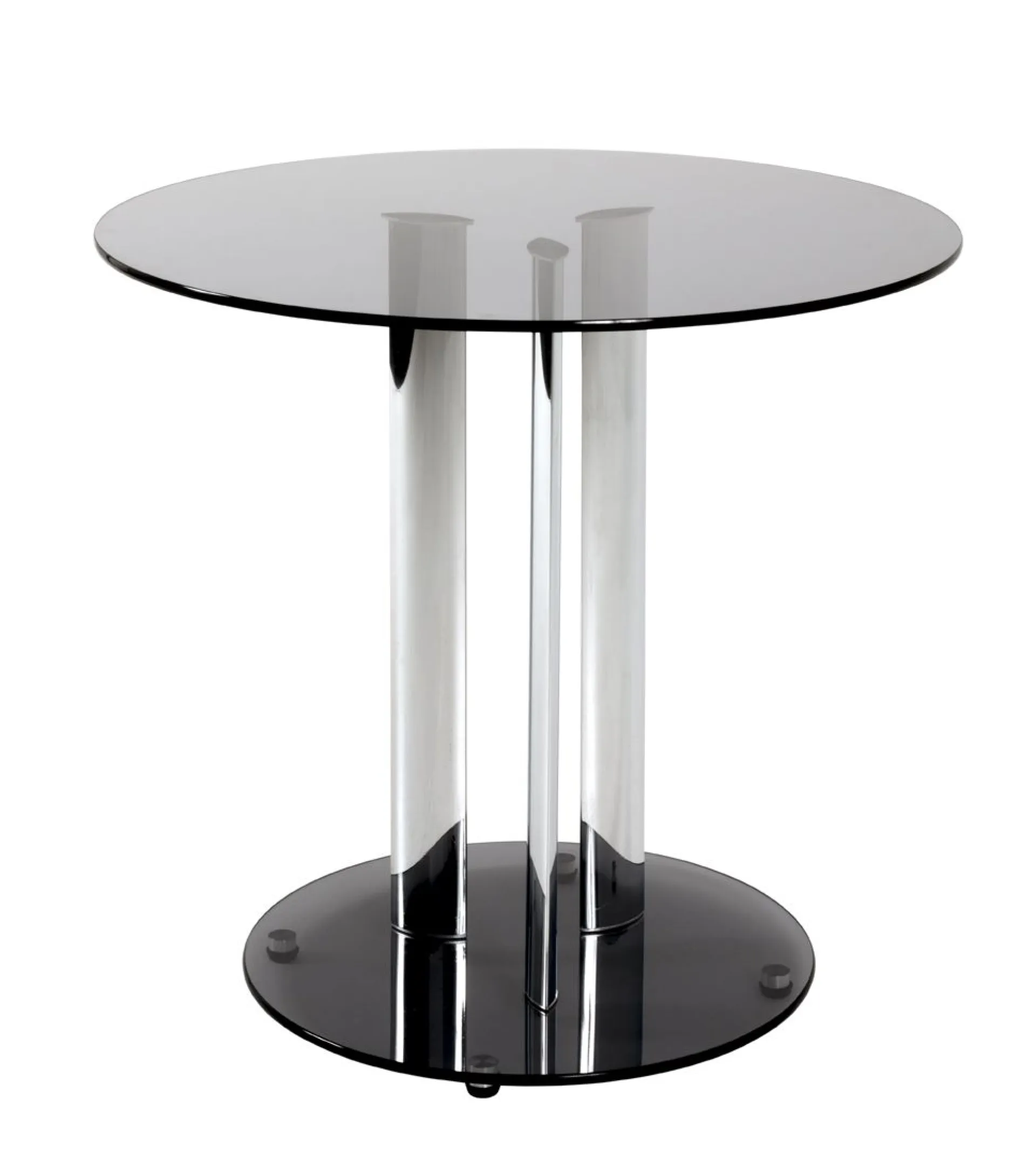 Haku Beistelltisch Roano - grau getöntes Glas/schwarz