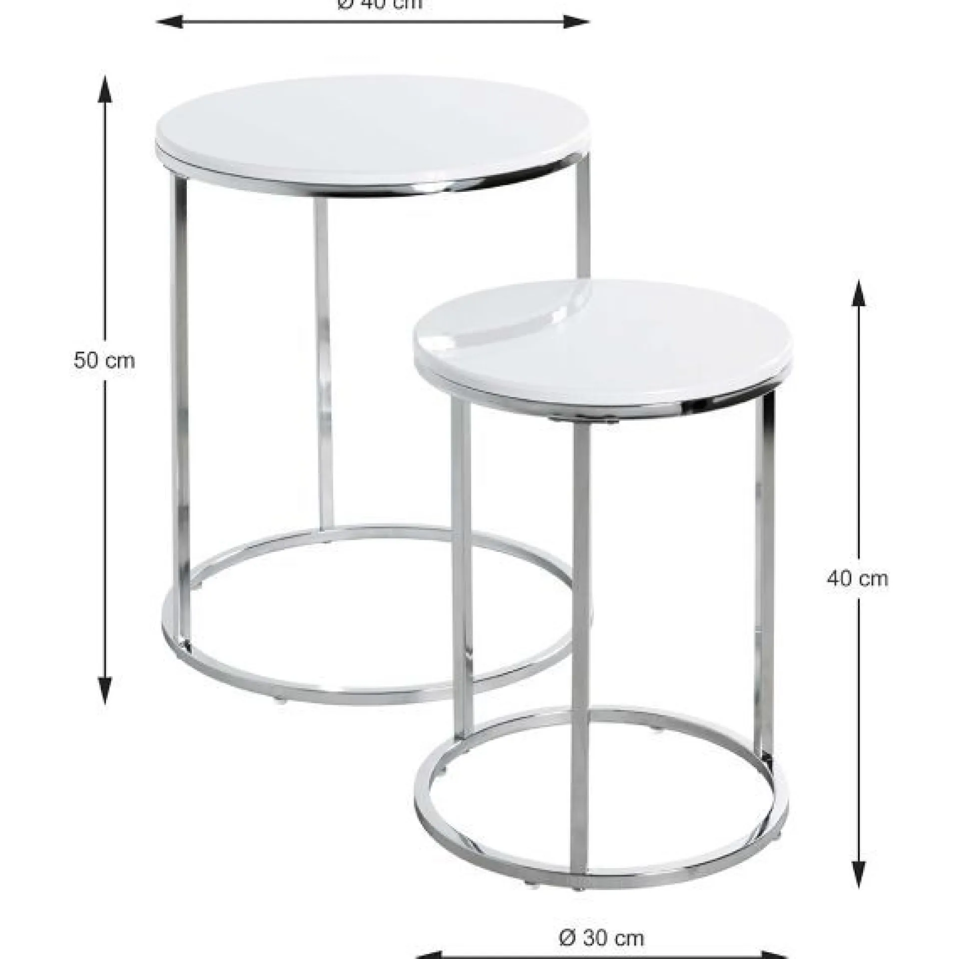 Haku Beistelltisch-Set | Ø40 cm x 50 cm |